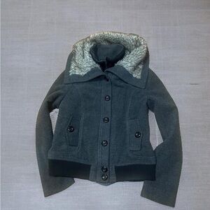 Forever 21 Charcoal Jacket with Zipper